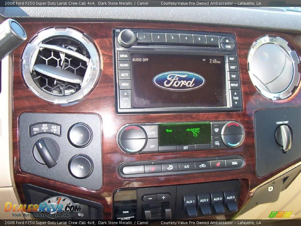 2008 Ford F250 Super Duty Lariat Crew Cab 4x4 Dark Stone Metallic / Camel Photo #15
