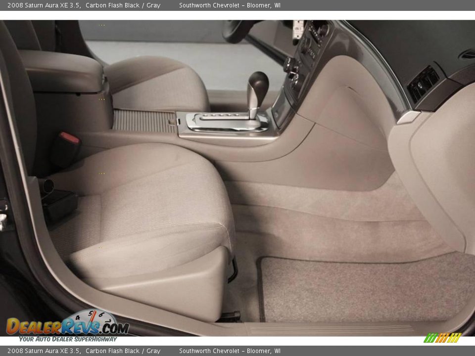 2008 Saturn Aura XE 3.5 Carbon Flash Black / Gray Photo #4