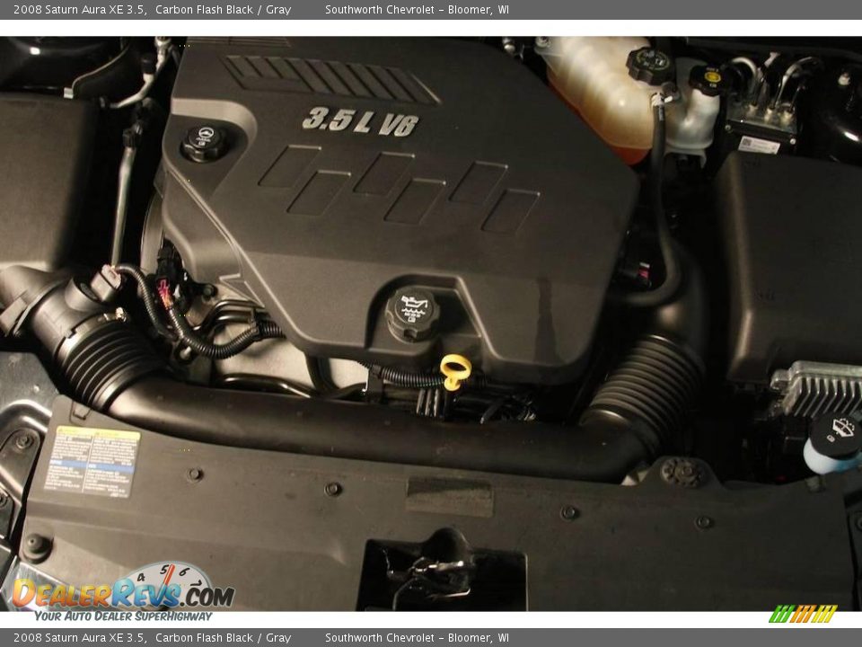 2008 Saturn Aura XE 3.5 Carbon Flash Black / Gray Photo #10