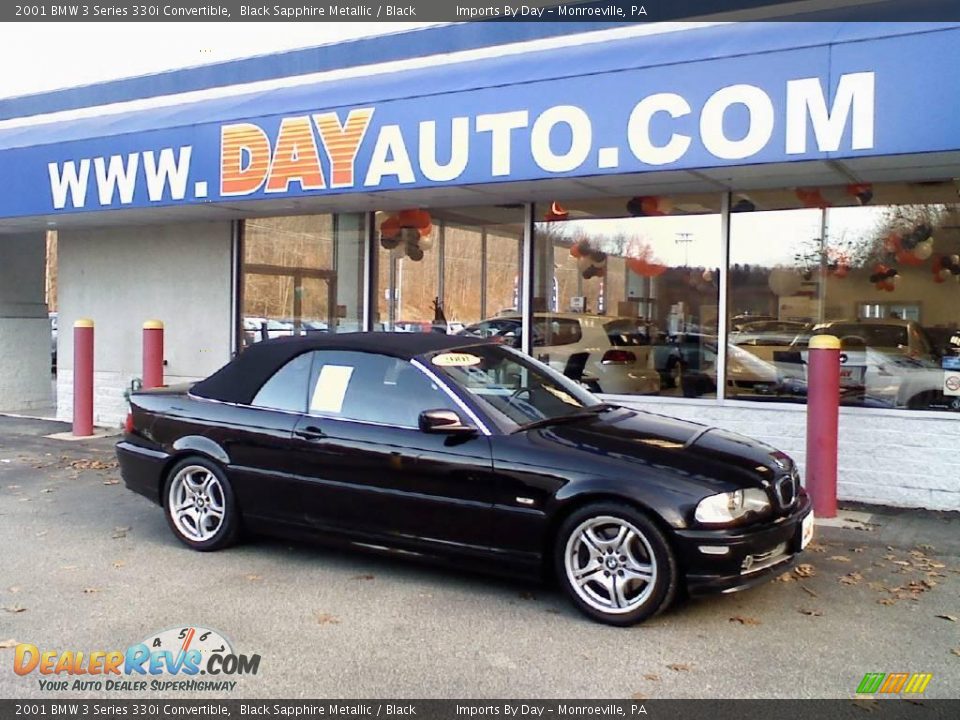 2001 BMW 3 Series 330i Convertible Black Sapphire Metallic / Black Photo #1