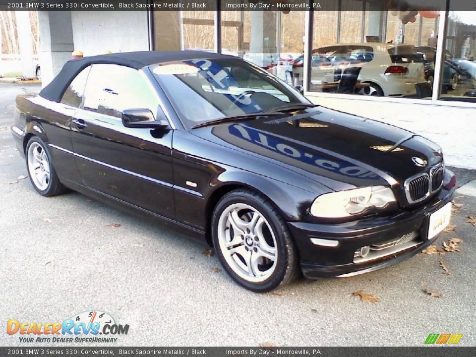 2001 BMW 3 Series 330i Convertible Black Sapphire Metallic / Black Photo #2