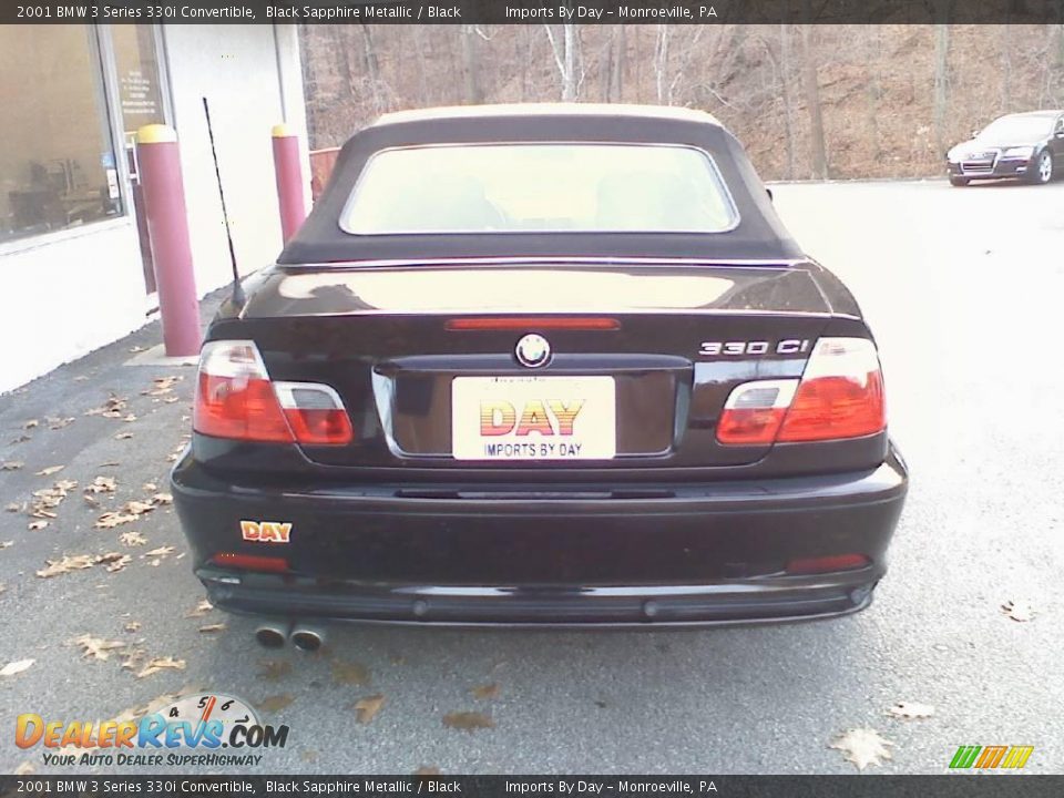 2001 BMW 3 Series 330i Convertible Black Sapphire Metallic / Black Photo #6