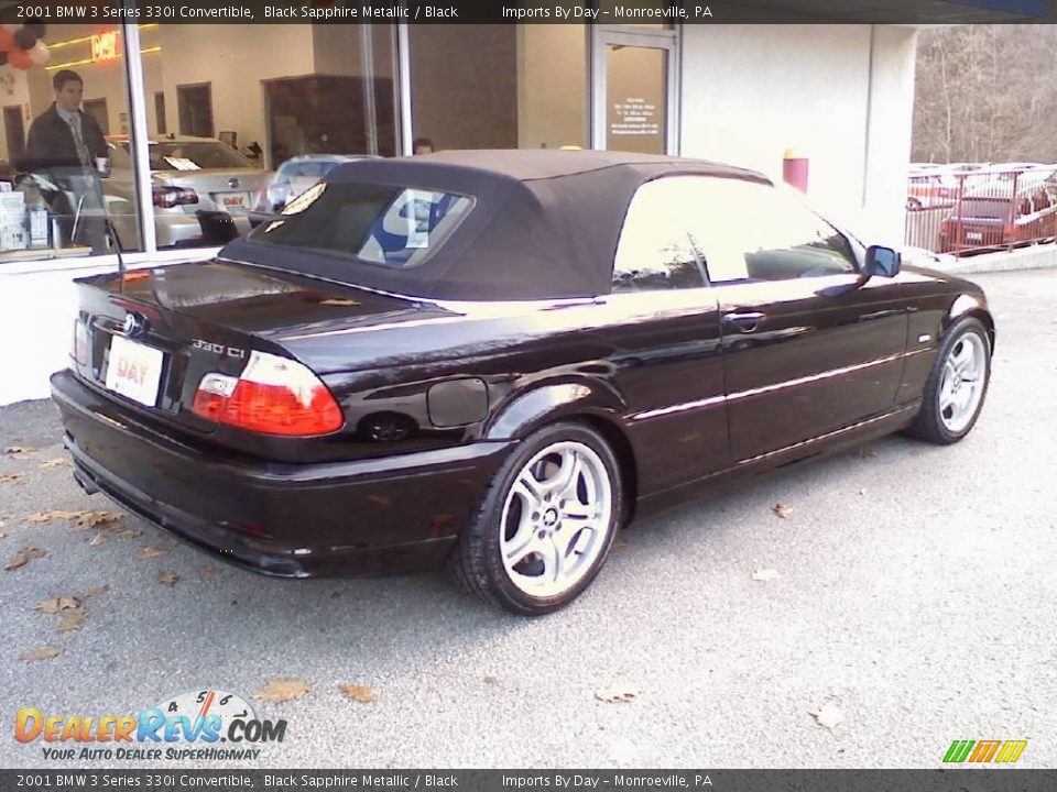 2001 BMW 3 Series 330i Convertible Black Sapphire Metallic / Black Photo #7