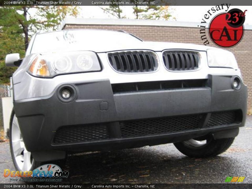2004 BMW X3 3.0i Titanium Silver Metallic / Grey Photo #1