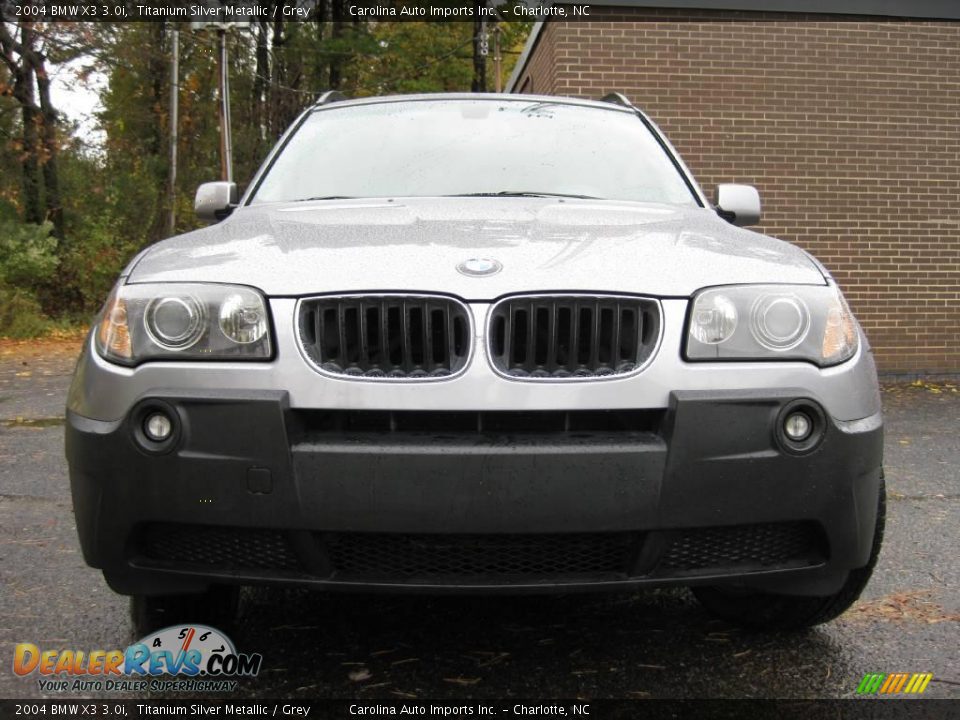 2004 BMW X3 3.0i Titanium Silver Metallic / Grey Photo #3