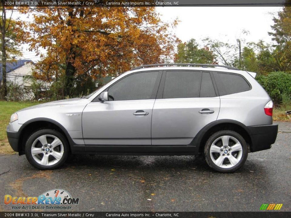 2004 BMW X3 3.0i Titanium Silver Metallic / Grey Photo #5