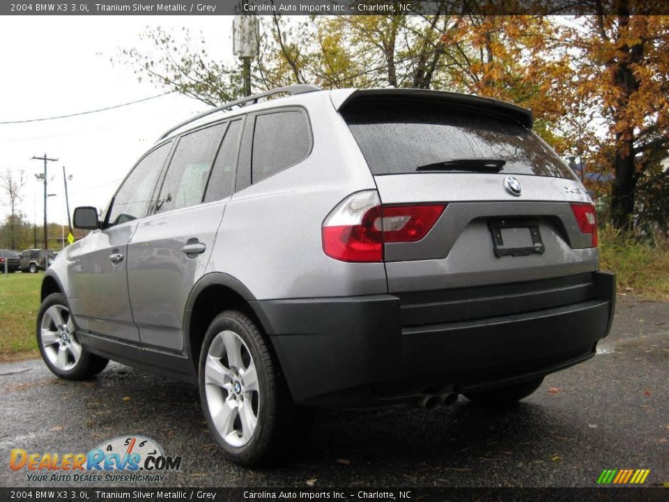 2004 BMW X3 3.0i Titanium Silver Metallic / Grey Photo #6