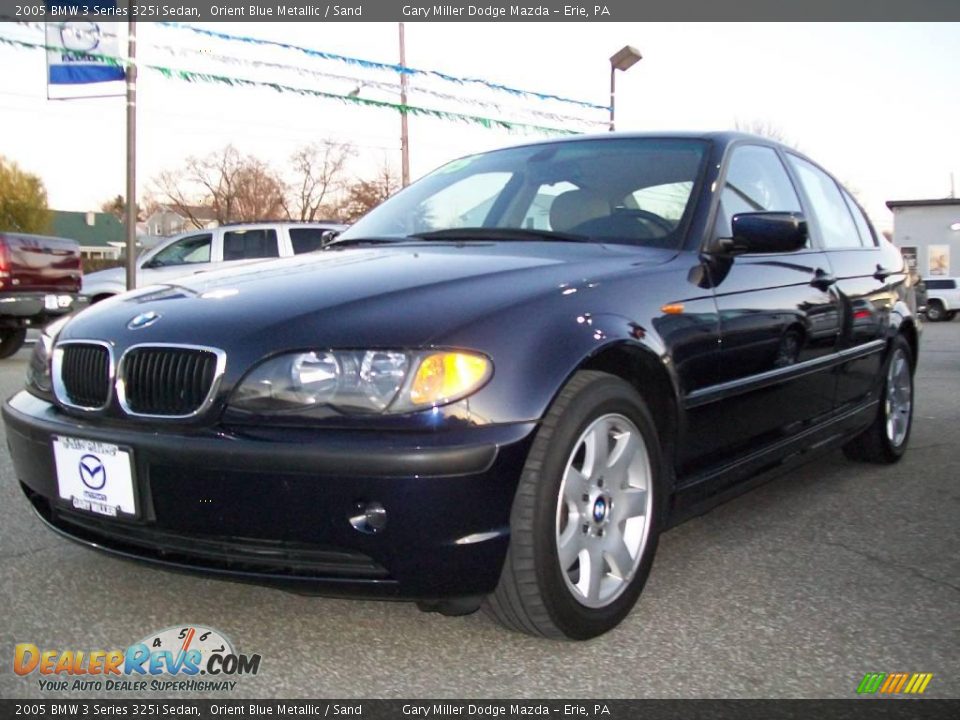 2005 BMW 3 Series 325i Sedan Orient Blue Metallic / Sand Photo #1