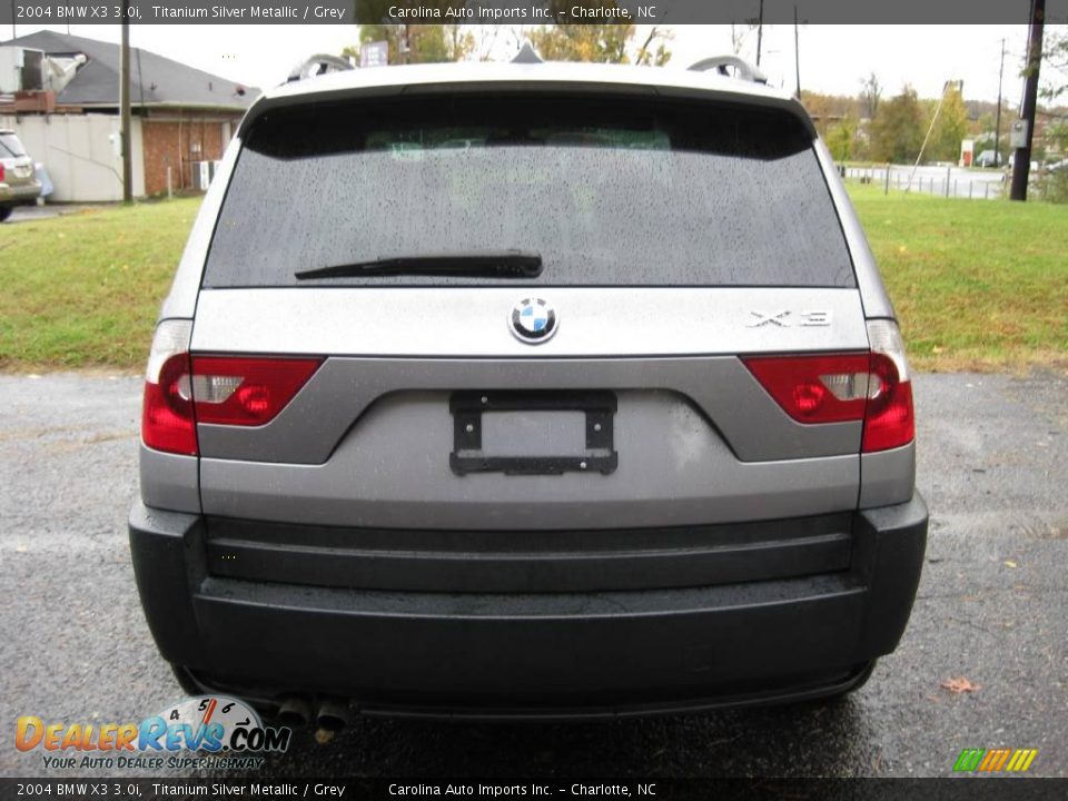 2004 BMW X3 3.0i Titanium Silver Metallic / Grey Photo #7