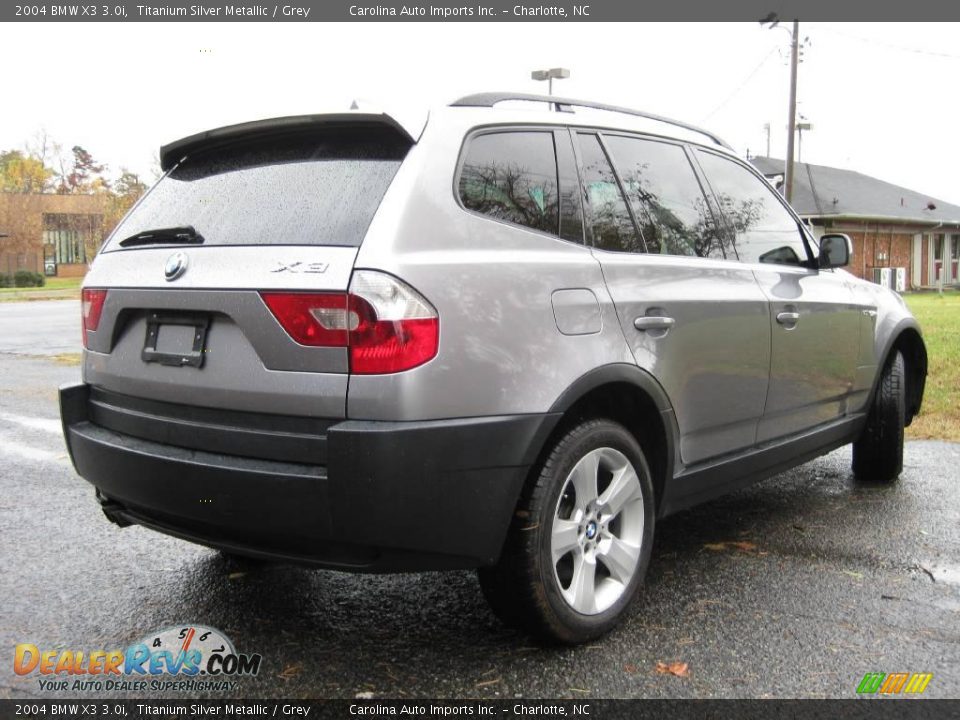 2004 BMW X3 3.0i Titanium Silver Metallic / Grey Photo #8