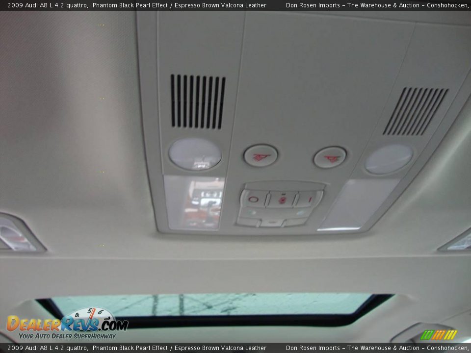 2009 Audi A8 L 4.2 quattro Phantom Black Pearl Effect / Espresso Brown Valcona Leather Photo #24
