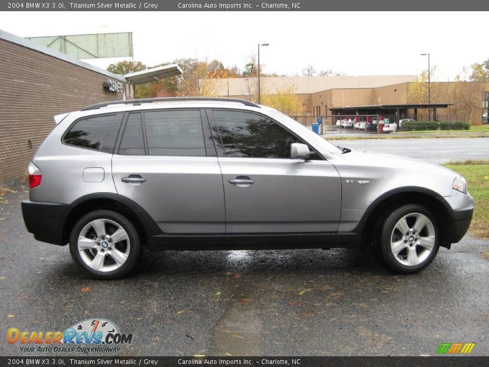 2004 BMW X3 3.0i Titanium Silver Metallic / Grey Photo #9