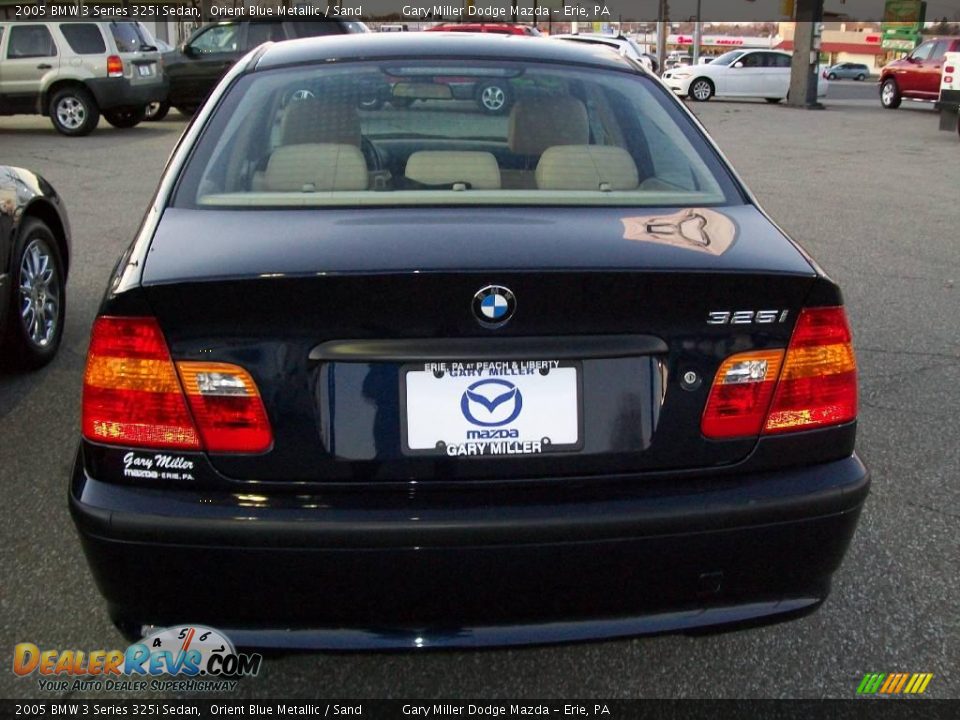2005 BMW 3 Series 325i Sedan Orient Blue Metallic / Sand Photo #3