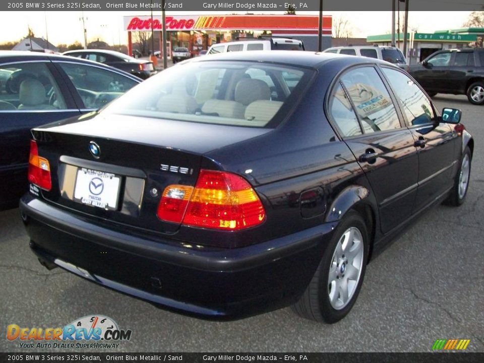2005 BMW 3 Series 325i Sedan Orient Blue Metallic / Sand Photo #5
