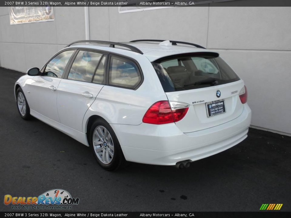 2007 BMW 3 Series 328i Wagon Alpine White / Beige Dakota Leather Photo #3