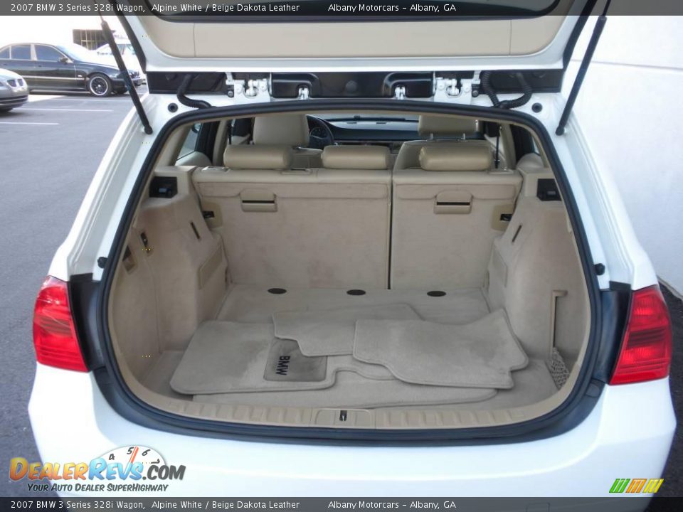 2007 BMW 3 Series 328i Wagon Alpine White / Beige Dakota Leather Photo #5