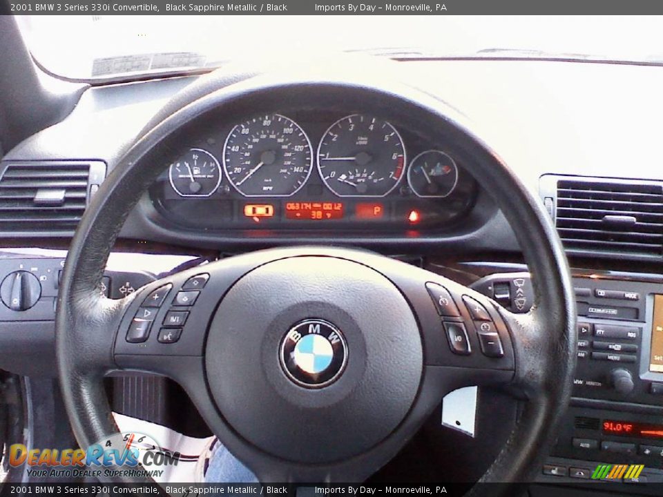 2001 BMW 3 Series 330i Convertible Black Sapphire Metallic / Black Photo #18