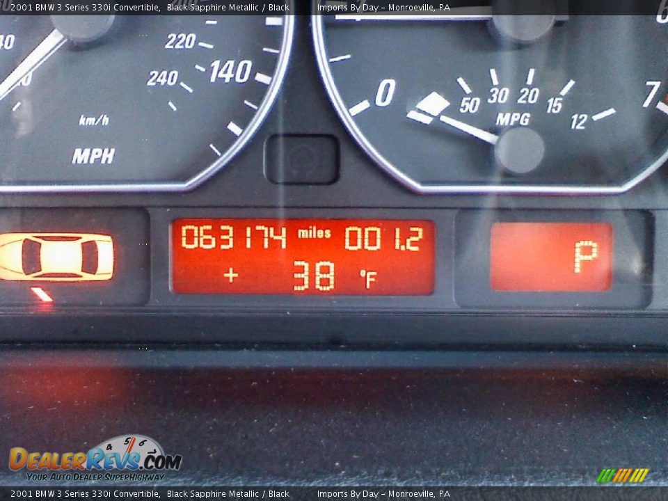 2001 BMW 3 Series 330i Convertible Black Sapphire Metallic / Black Photo #19