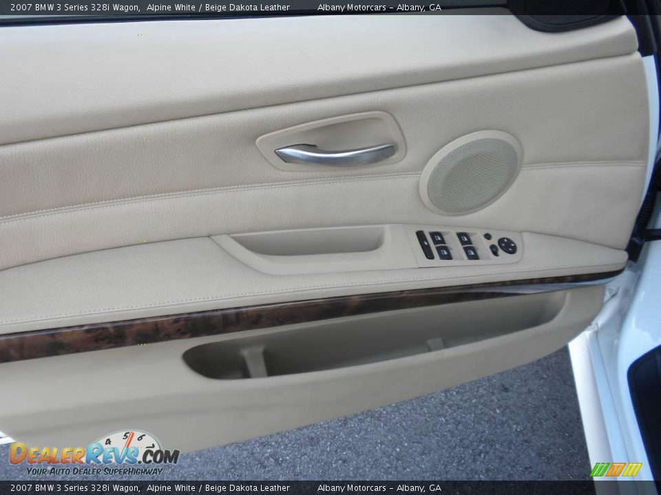 2007 BMW 3 Series 328i Wagon Alpine White / Beige Dakota Leather Photo #8