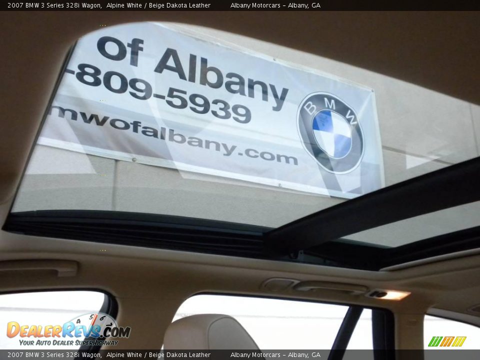 2007 BMW 3 Series 328i Wagon Alpine White / Beige Dakota Leather Photo #10