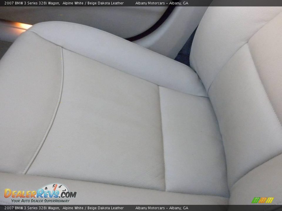 2007 BMW 3 Series 328i Wagon Alpine White / Beige Dakota Leather Photo #12