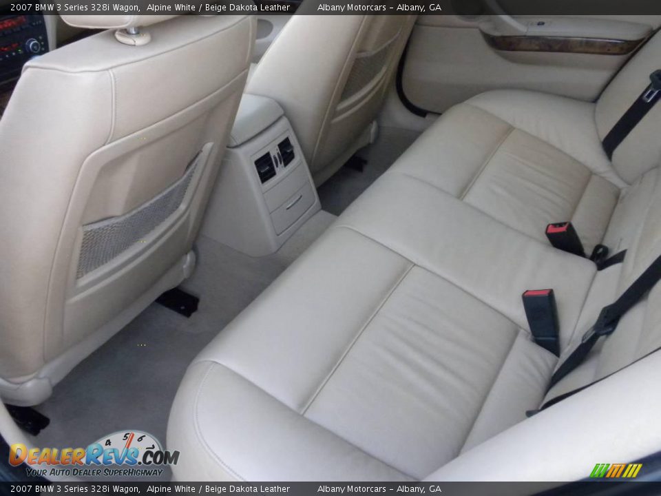 2007 BMW 3 Series 328i Wagon Alpine White / Beige Dakota Leather Photo #13