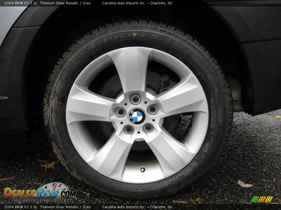2004 BMW X3 3.0i Titanium Silver Metallic / Grey Photo #26