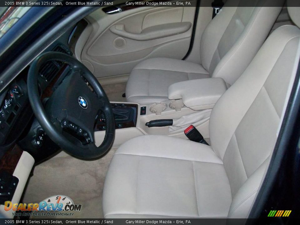 2005 BMW 3 Series 325i Sedan Orient Blue Metallic / Sand Photo #12