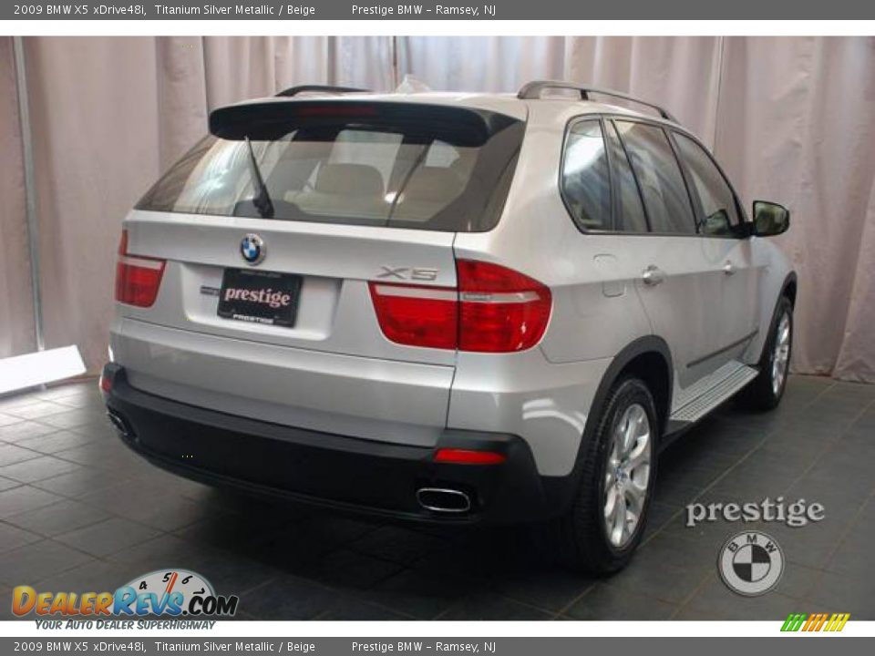 2009 BMW X5 xDrive48i Titanium Silver Metallic / Beige Photo #2