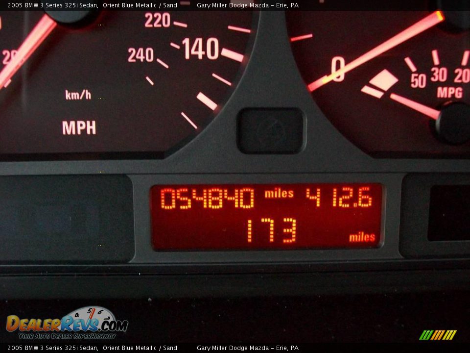 2005 BMW 3 Series 325i Sedan Orient Blue Metallic / Sand Photo #15