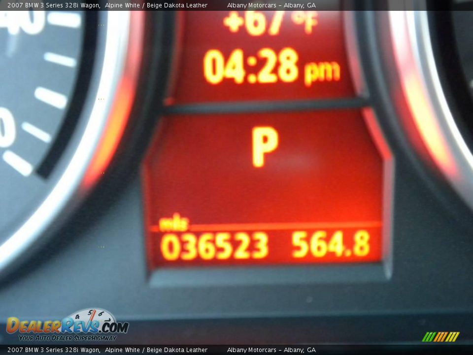 2007 BMW 3 Series 328i Wagon Alpine White / Beige Dakota Leather Photo #19