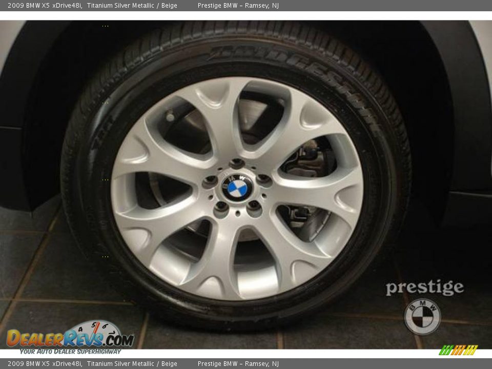 2009 BMW X5 xDrive48i Titanium Silver Metallic / Beige Photo #9