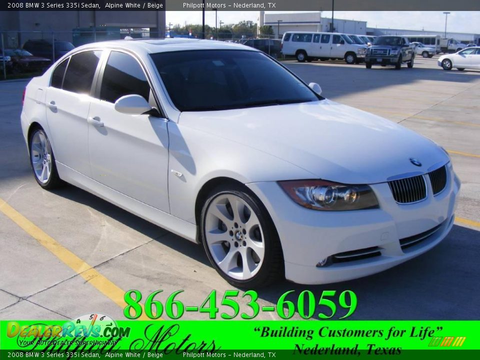 2008 BMW 3 Series 335i Sedan Alpine White / Beige Photo #1