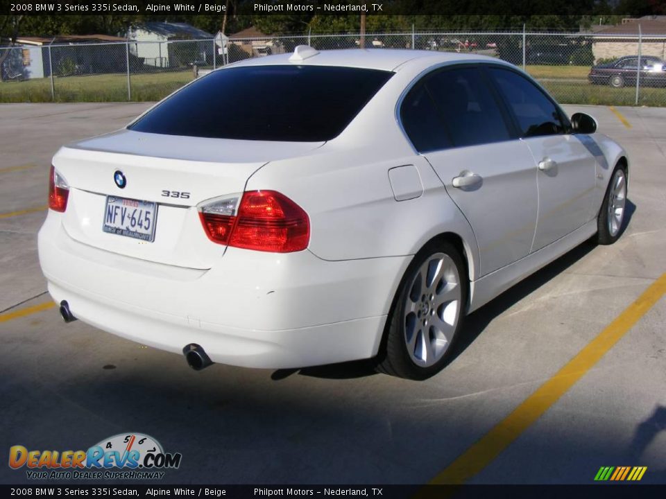 2008 BMW 3 Series 335i Sedan Alpine White / Beige Photo #3