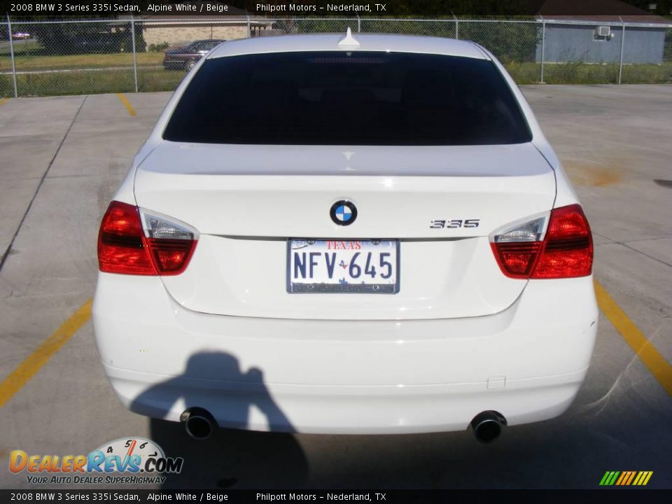 2008 BMW 3 Series 335i Sedan Alpine White / Beige Photo #4