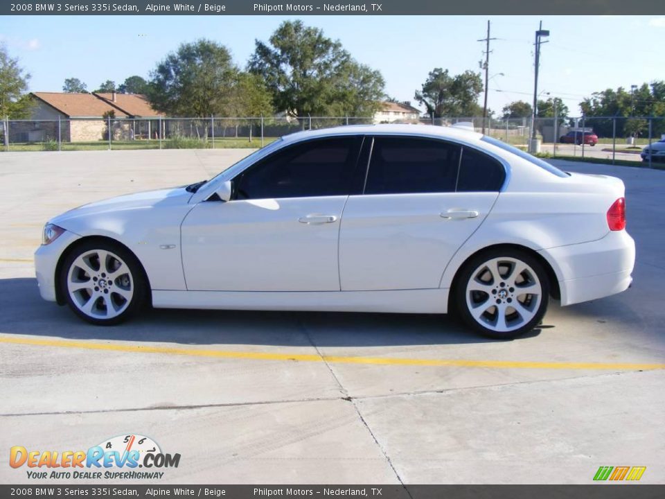 2008 BMW 3 Series 335i Sedan Alpine White / Beige Photo #6