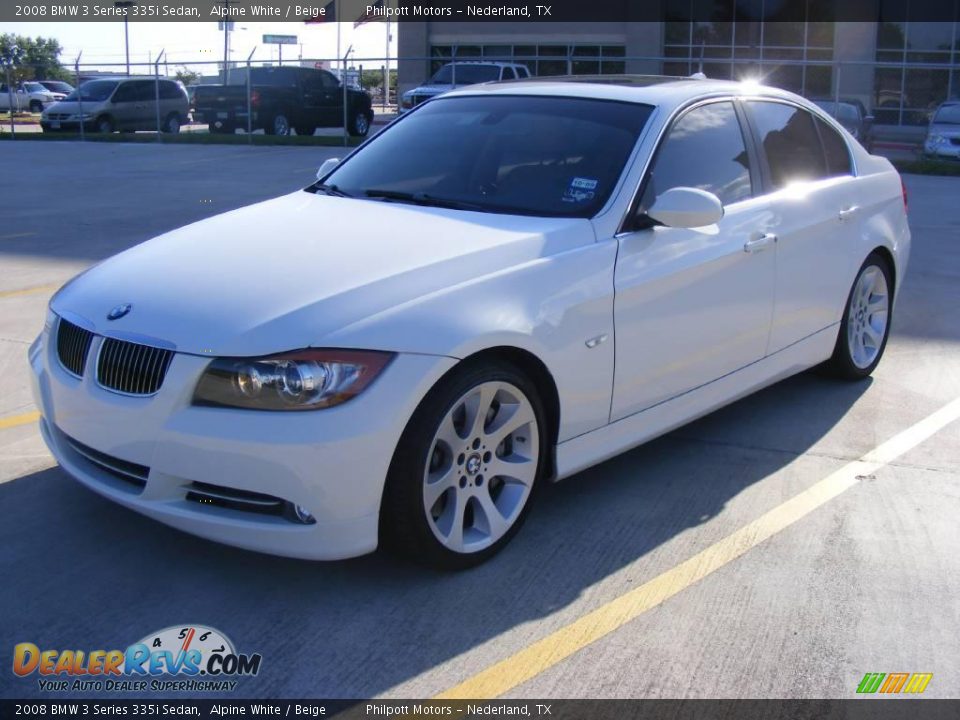 2008 BMW 3 Series 335i Sedan Alpine White / Beige Photo #7
