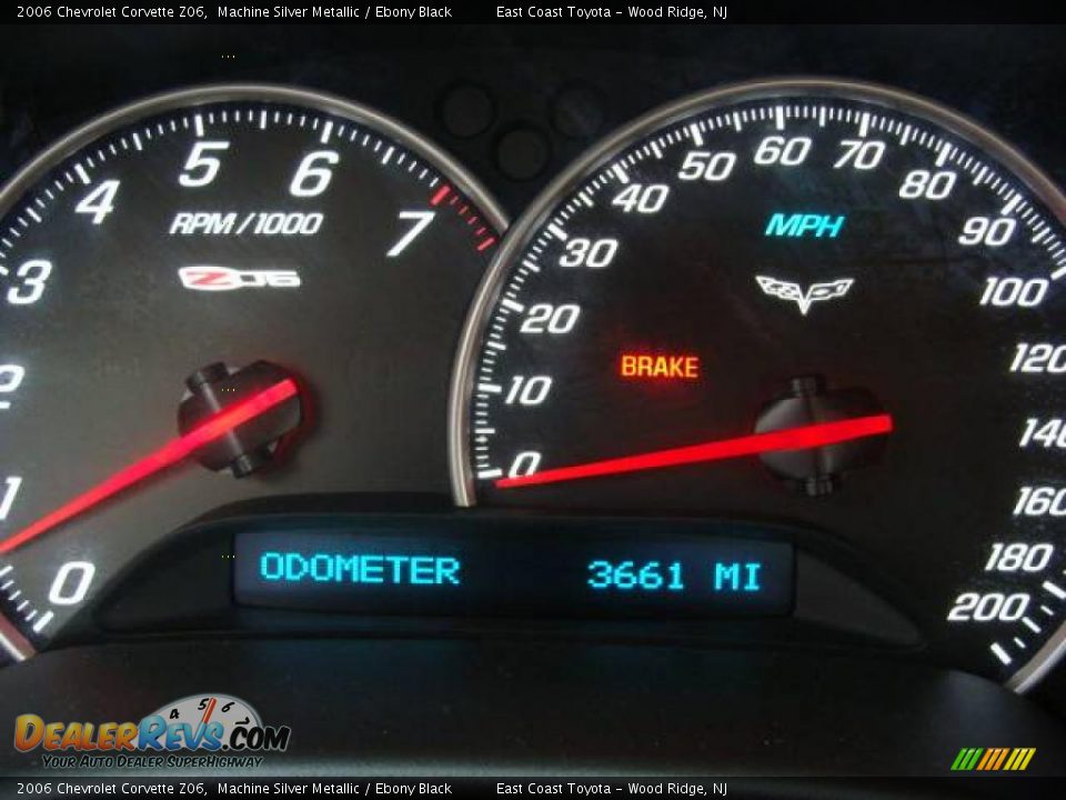 2006 Chevrolet Corvette Z06 Machine Silver Metallic / Ebony Black Photo #10