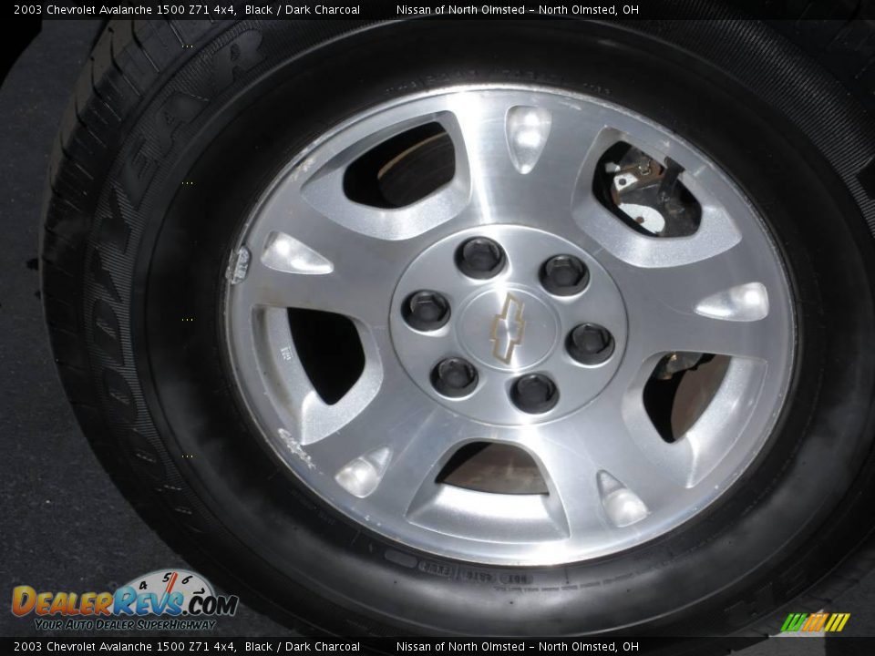 2003 Chevrolet Avalanche 1500 Z71 4x4 Black / Dark Charcoal Photo #11