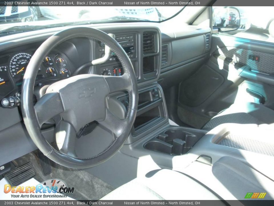 2003 Chevrolet Avalanche 1500 Z71 4x4 Black / Dark Charcoal Photo #13