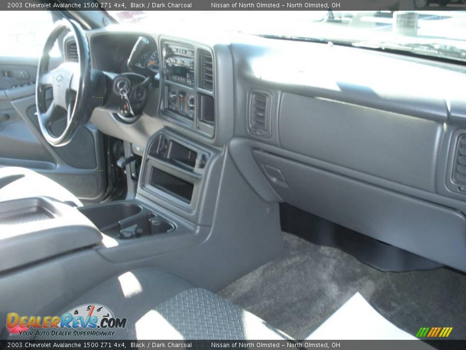 2003 Chevrolet Avalanche 1500 Z71 4x4 Black / Dark Charcoal Photo #16