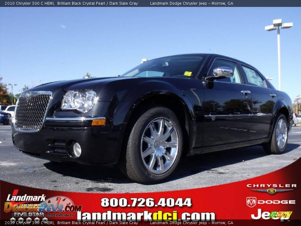 2010 Chrysler 300 C HEMI Brilliant Black Crystal Pearl / Dark Slate Gray Photo #1