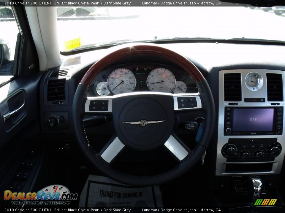 2010 Chrysler 300 C HEMI Brilliant Black Crystal Pearl / Dark Slate Gray Photo #12