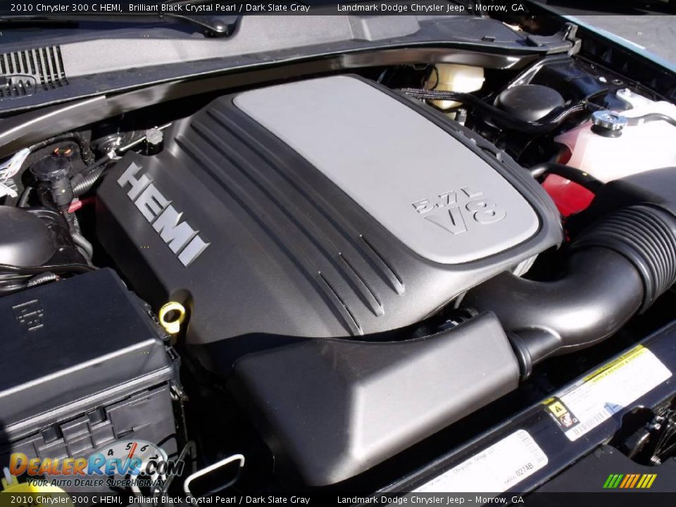 2010 Chrysler 300 C HEMI Brilliant Black Crystal Pearl / Dark Slate Gray Photo #13