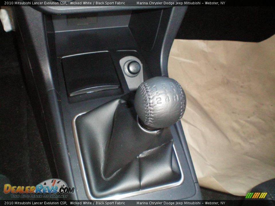 2010 Mitsubishi Lancer Evolution GSR Wicked White / Black Sport Fabric Photo #4