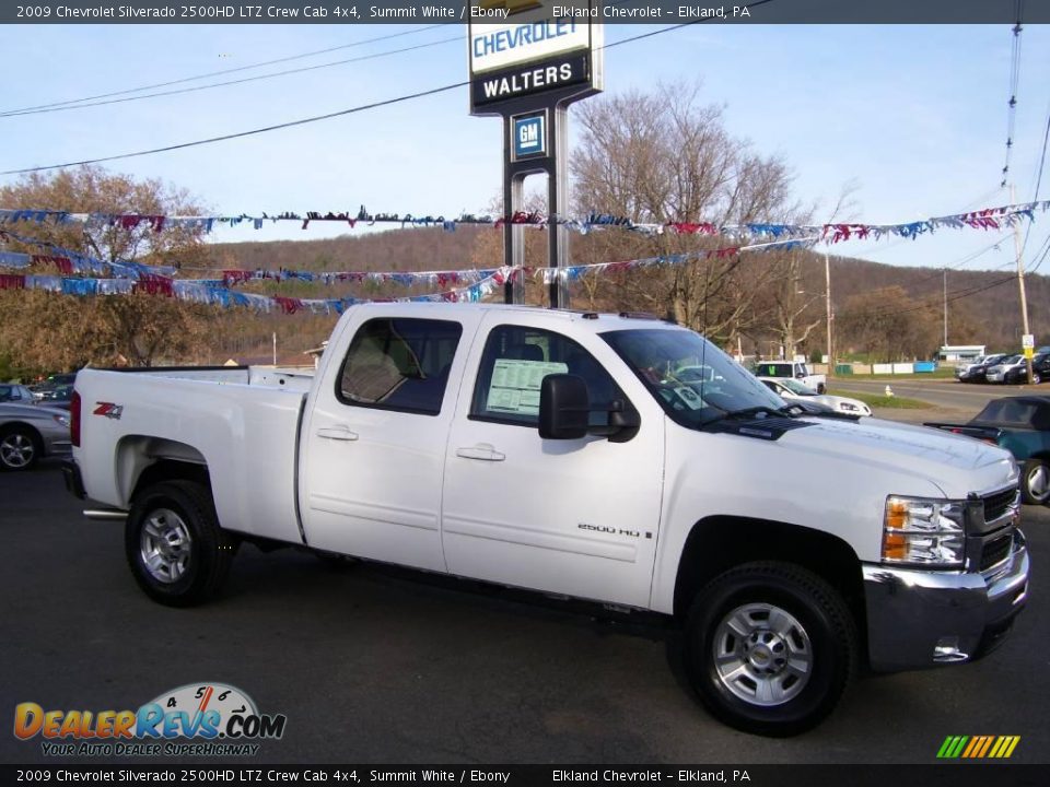 2009 Chevrolet Silverado 2500HD LTZ Crew Cab 4x4 Summit White / Ebony Photo #1