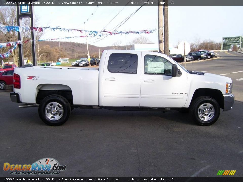 2009 Chevrolet Silverado 2500HD LTZ Crew Cab 4x4 Summit White / Ebony Photo #2