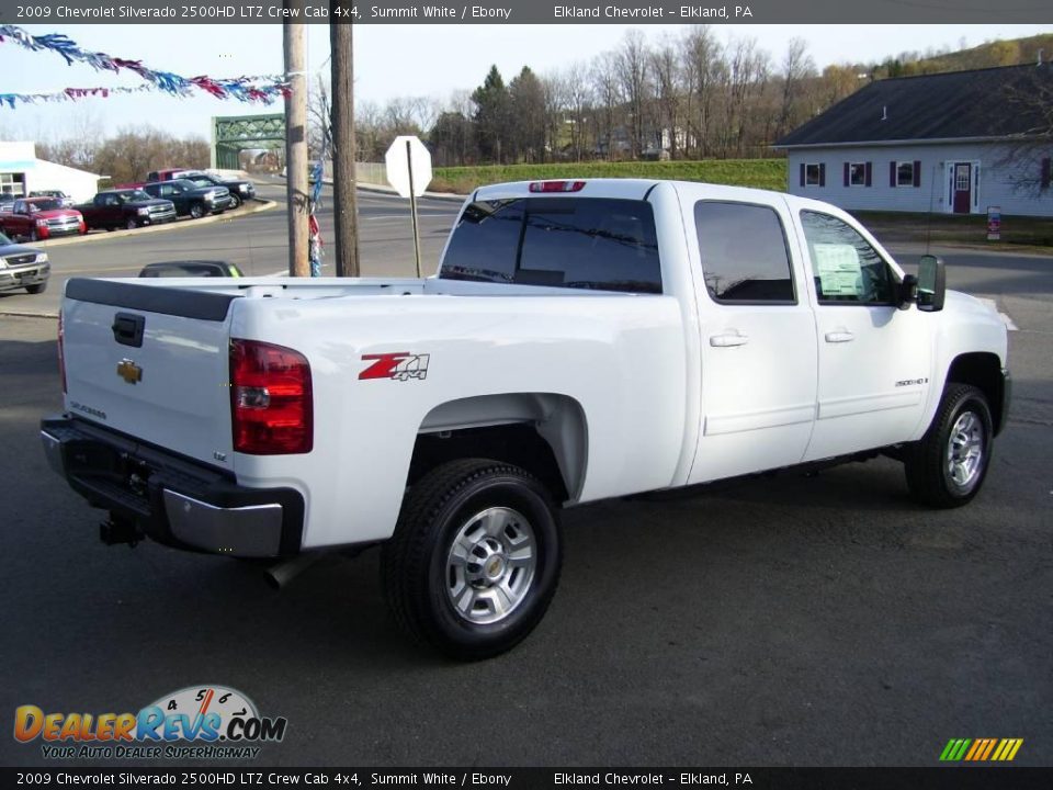 2009 Chevrolet Silverado 2500HD LTZ Crew Cab 4x4 Summit White / Ebony Photo #3