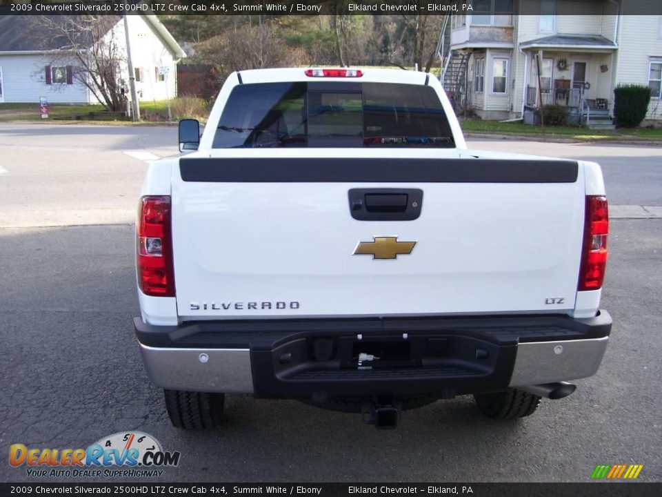 2009 Chevrolet Silverado 2500HD LTZ Crew Cab 4x4 Summit White / Ebony Photo #4