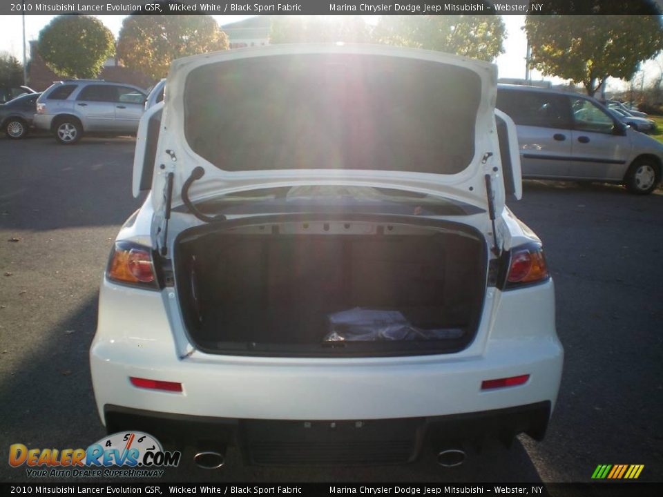 2010 Mitsubishi Lancer Evolution GSR Wicked White / Black Sport Fabric Photo #18